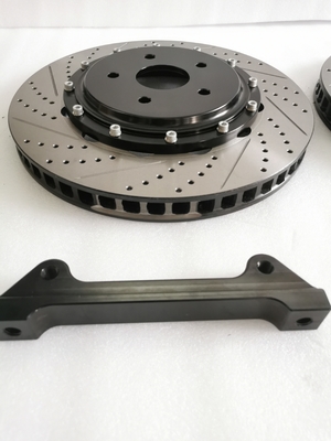 370*32mm Car Brake Discs Black Full Floating Center Hub Bracket Logo Customized