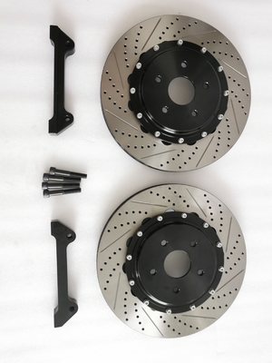 370*32mm Car Brake Discs Black Full Floating Center Hub Bracket Logo Customized