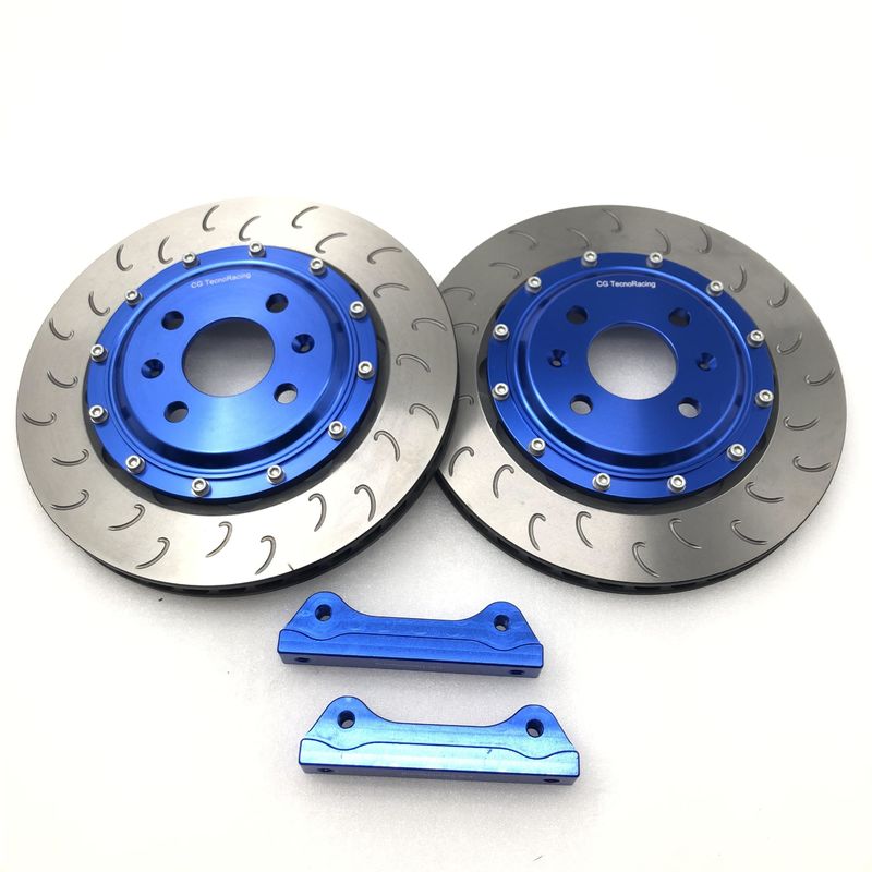 355x32mm Cast Iron Brake Disc Rotor Alloy Blue Center Bell